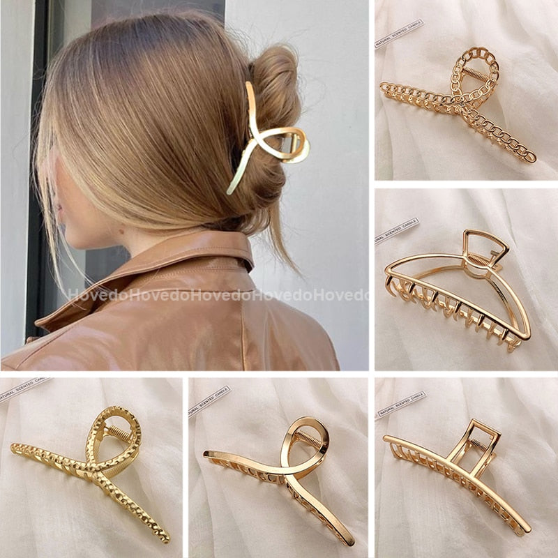 Grampos de cabelo Moda Ouro e Prata  Geométricos