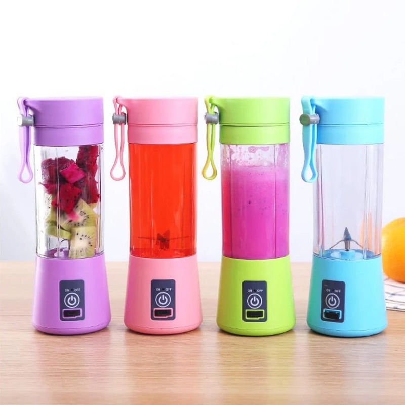 Mini Liquidificador Portátil Para Frutas , Shakes - Copo com 6 Lâminas