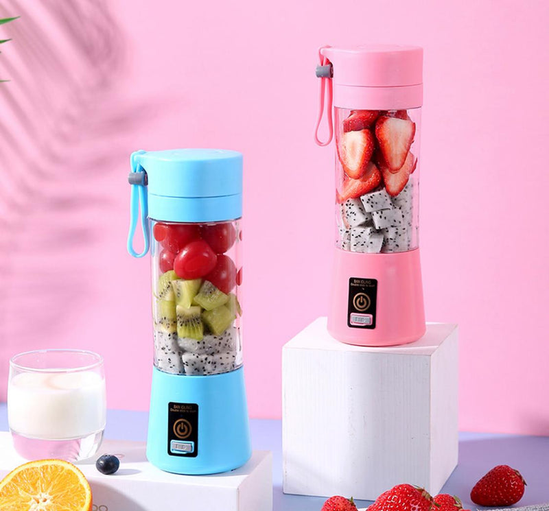 Mini Liquidificador Portátil Para Frutas , Shakes - Copo com 6 Lâminas